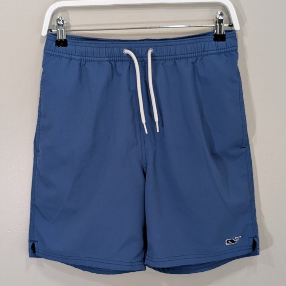 Vineyard Vines Swim Trunks Blue Solid Lined Classic Preppy Nautical - Size XS
